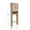 Flash Furniture Dune Farmhouse Over the Toilet Shelf Cabinet, Magnetic Close Doors, Adjustable In-Cabinet Shelf FS-BATH-1-BR-GG - alternate 8